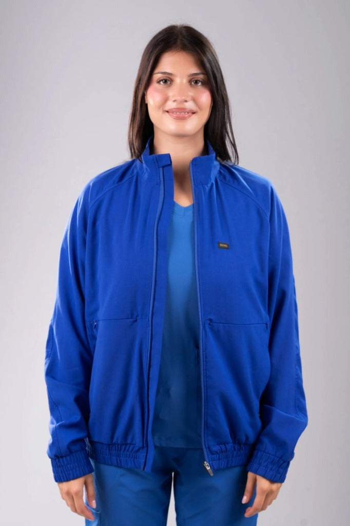 E. Royal scrubs jacket - unisex , male , female