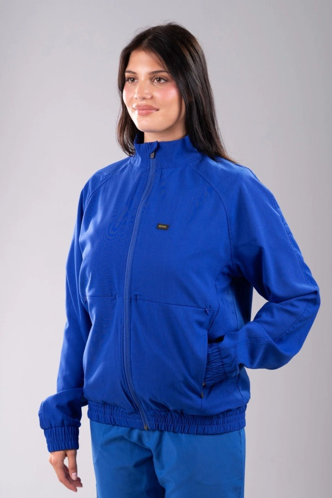 E. Royal scrubs jacket - unisex , male , female